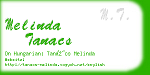 melinda tanacs business card